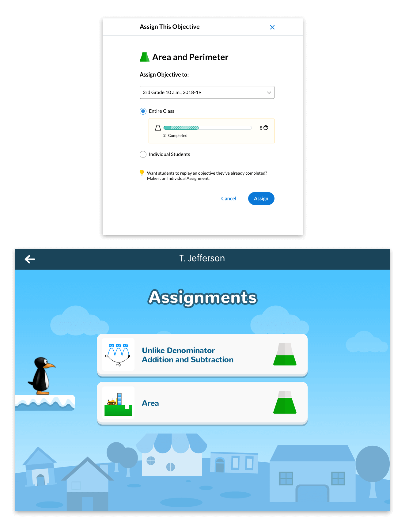 how to make assignments in st math